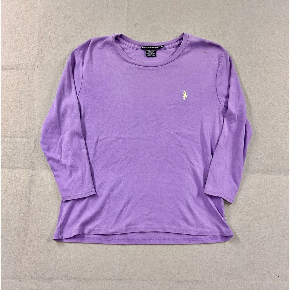 Ralph Lauren Sport Women's Purple Long Sleeve T-Shirt XL